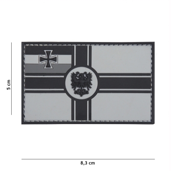 Patch 3D PVC German Empire flag grey